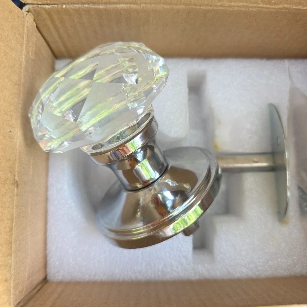NEW Decorative Single Dummy Crystal Door Knob Interior
